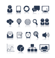 business and media icons vector image