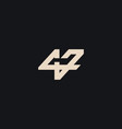 47 monogram logo template elegant luxury design vector image