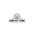 line art dog logo design vector image vector image