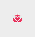 abstract heart symbol logotype valentines vector image vector image