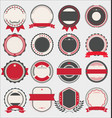 collection badges and labels black red 04 vector image