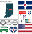 indianapolis indiana set vector image