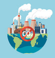 prohibiting emissions carbon dioxide co2 red sign vector image vector image