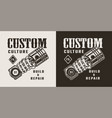 vintage motorcycle repair service logotype vector image vector image