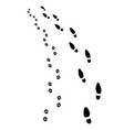 footprints turn left vector image