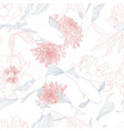 koi carp fish and japanese chrisantemum vector image vector image
