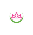 lotus flowers logo vector image