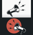 silhouette megaphone horn loudspeaker logo black vector image vector image