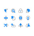 tourism and technology color line icons set vector image vector image