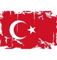 turkish grunge flag vector image