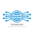 digital world - business logo template vector image vector image