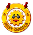 golden best choice sun vector image