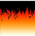 fire flames on a black background vector image vector image