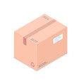 isometric box isolated on white background vector image