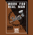 color vintage lumberjack banner vector image