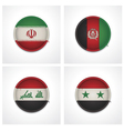flags of countries as fabric badges vector image