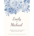 floral wedding invitation vector image
