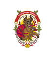 gruss vom krampus vector image vector image