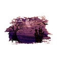 halloween dark purple night background vector image