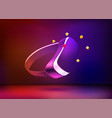 neon glowing vr glasses 3d vector image