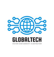 digital world - business logo template vector image vector image