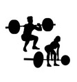 lifter silhouettes activity vector image vector image