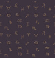 line art zodiac symbols in simple vector image