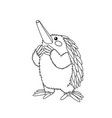 line cartoon animal clip art vector image vector image