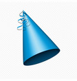 party hat blue vector image vector image