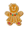 christmas cookies in shape a gingerbread vector image
