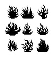 fire silhouettes vector image