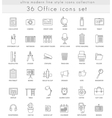 office ultra modern outline line icons vector image vector image
