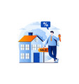 real estate concept with people scene in flat vector image