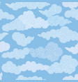 abstract swirl cloud seamless pattern blue sky vector image