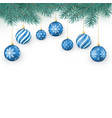 christmas decoration elements isolated on white vector image vector image