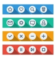 flat ui design elements - set of basic web icons vector image vector image