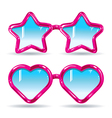 icons set silhouette sunglasses and medical vector image