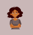 portrait an african woman with arms crossed vector image