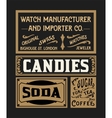 set of old advertisement designs and labels vector image vector image