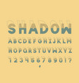 shadow font alphabet vector image