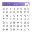 text line icons set vector image