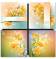 abstract flowers card vector image