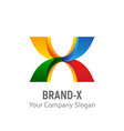 brand x logo template vector image