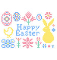 cross stitch embroidery elements vector image vector image