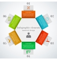 hexagon infographic elements vector image vector image