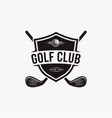 vintage emblem golf club tournament logo vector image