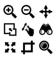 zoom icons set vector image