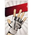 hand poster vector image vector image