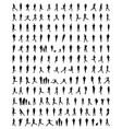 silhouettes of runners vector image