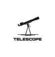 vintage planet space telescope for science logo vector image vector image